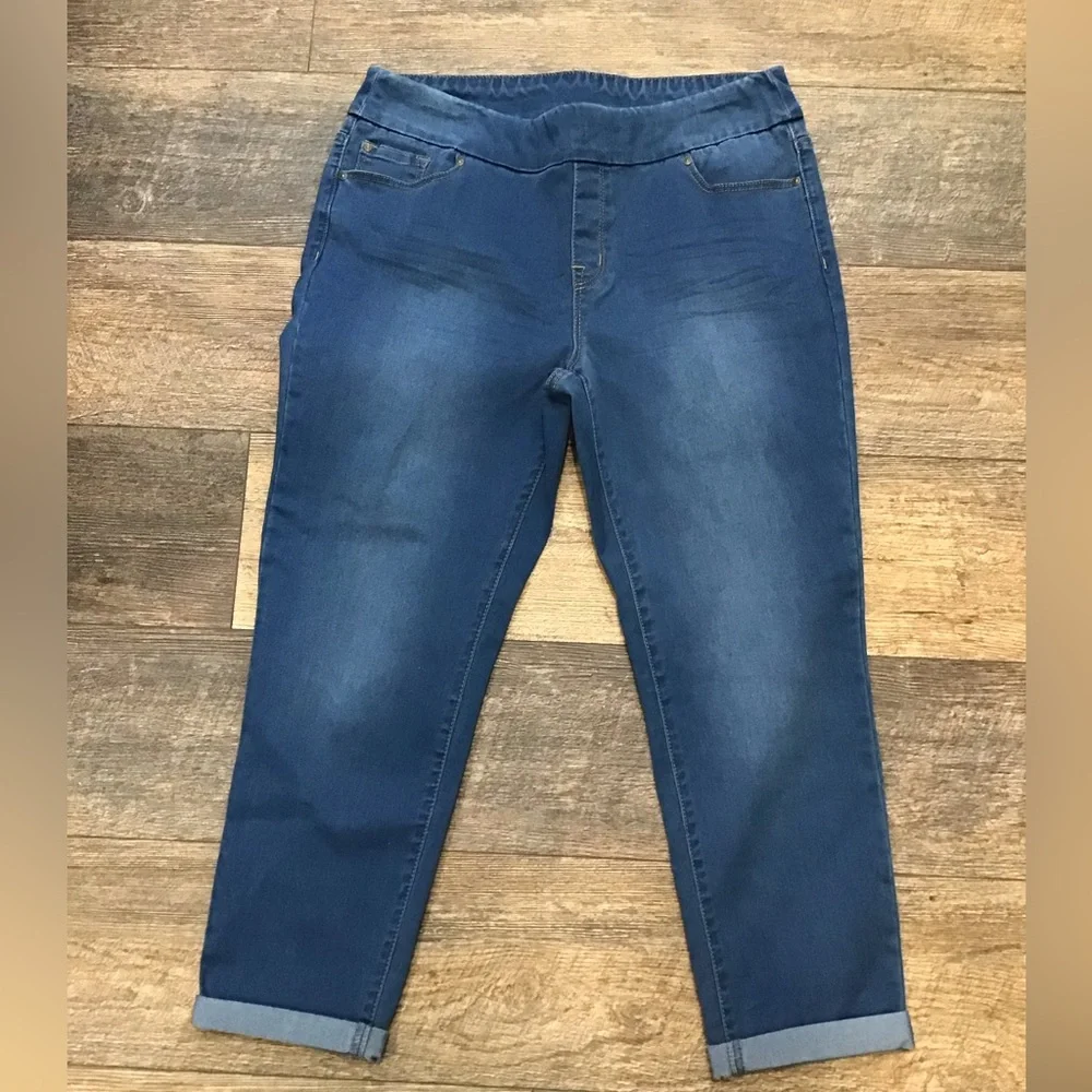 Slimsation by Multiples Pull On Cuffed Jeans size 10 - Picture 1 of 2